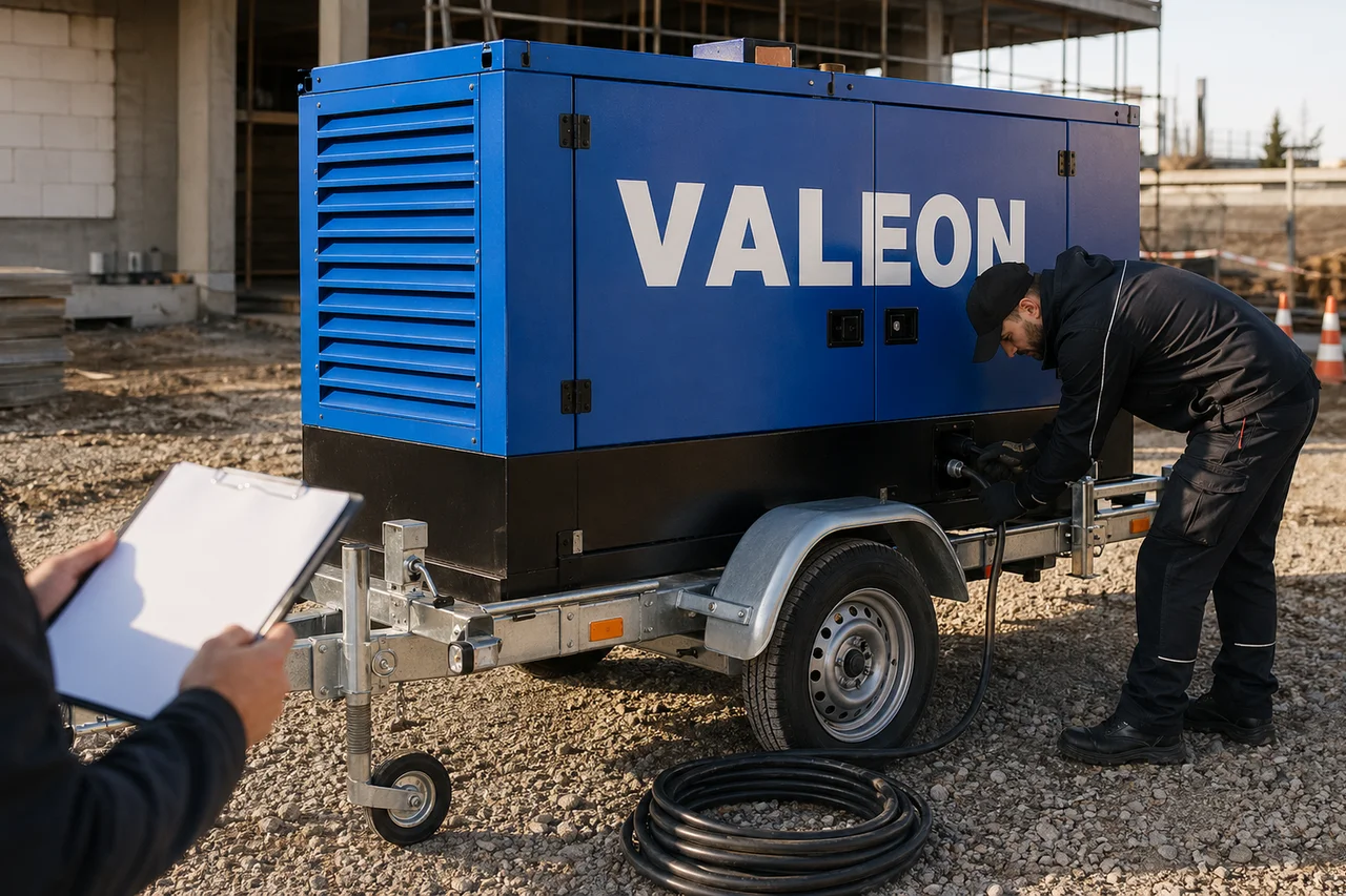 Mobilní elektrocentrála Valeon v praxi — detail